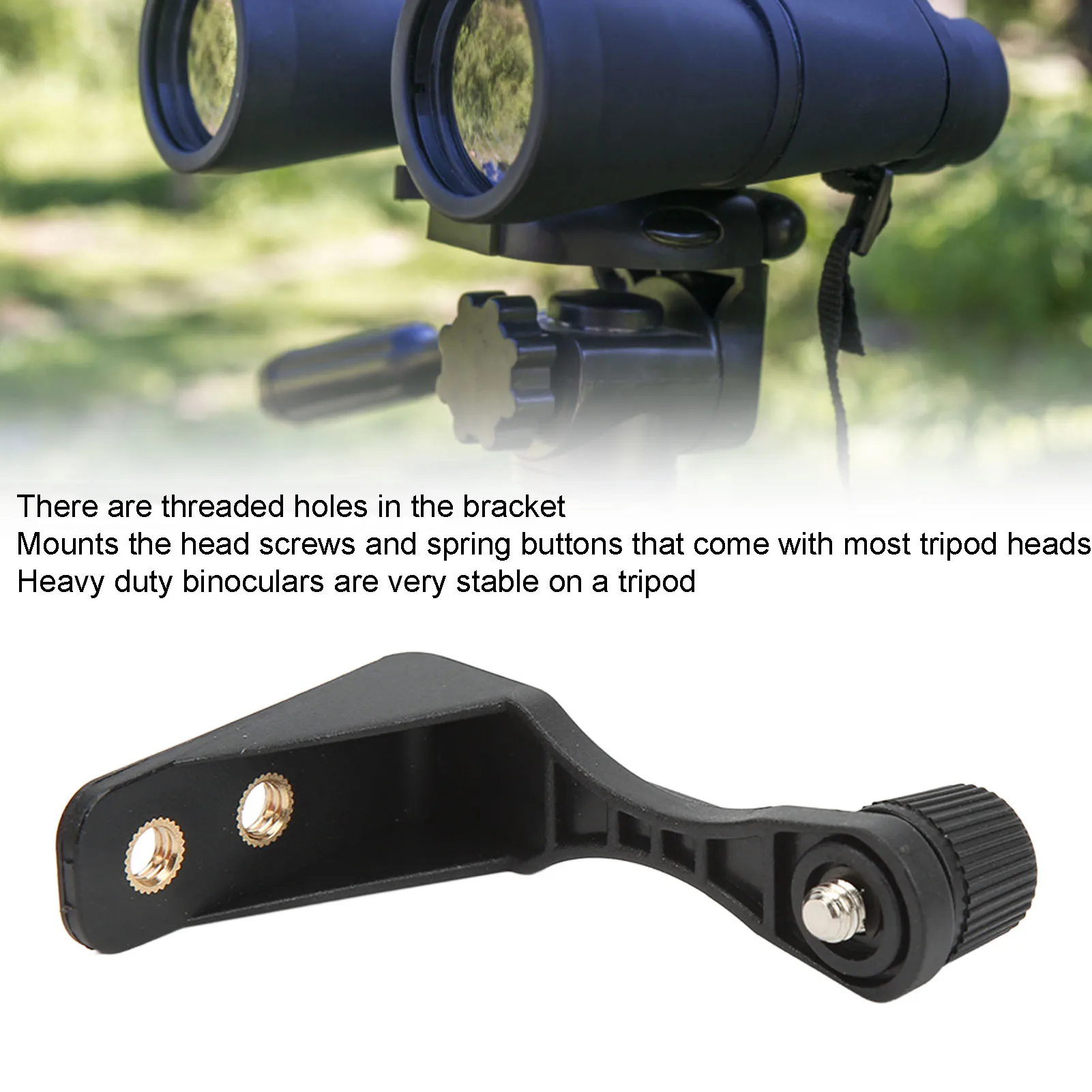Binocular Bracket Compact Hands  L Shaped Manual Installation Binocular Tripod Adapter 1/4in Threading for Bird Watching