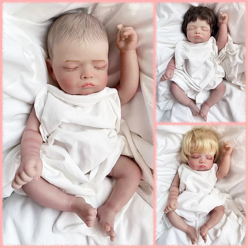 

Rosalie Hand Paint Hair/Hand-Root Hair Full Vinyl Body Baby 18'' Multiple Layers Painting Reborn Doll Excluding Clothing