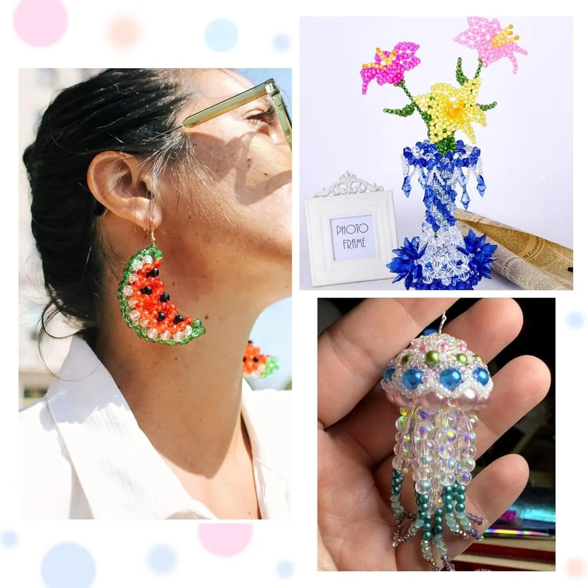 8 مللي متر 100 قطعة مستديرة 96 الأوجه كريستال أكريليك فضفاض خزر عازل بالجملة السائبة مجموعة لصنع المجوهرات أساور النتائج #3