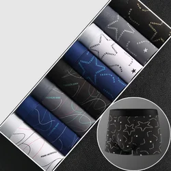 4/8pcs Mann Boxer bedruckte Unterhose u konvexe Höschen männliche Mode bequeme Shorts Herren solide atmungsaktive weiche Unterwäsche L-4XL