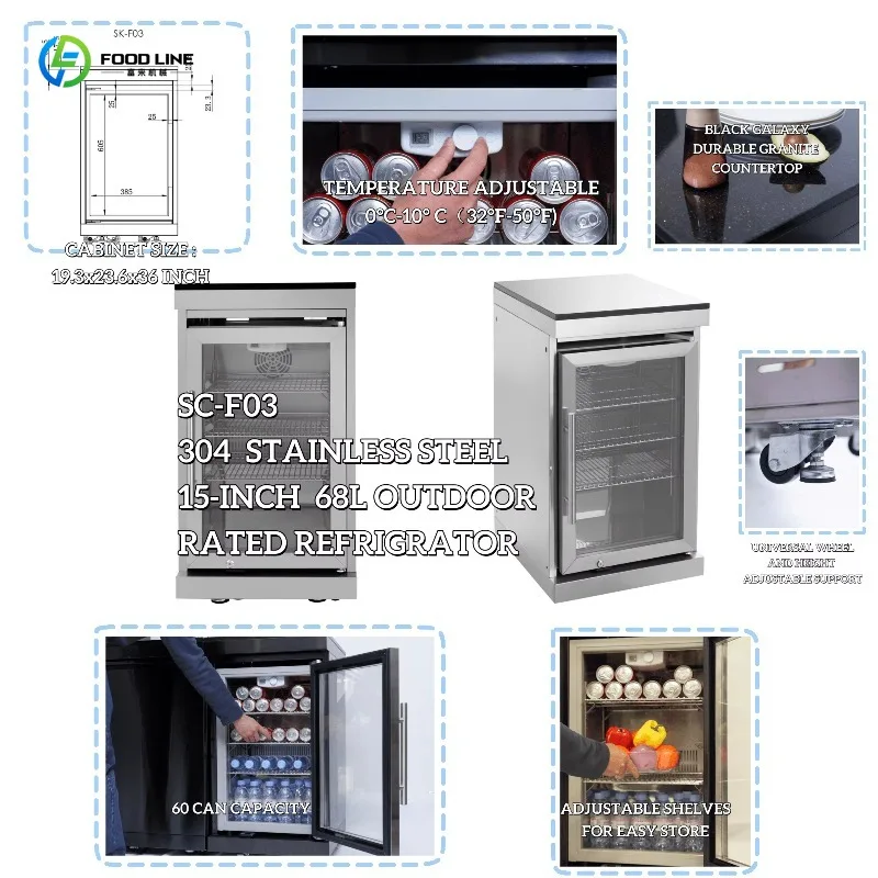 Customized smart closeable shed outdoor kitchen cabinet with sink refrigerator pizza oven and speaker for garden bar BBQ cooking view 6