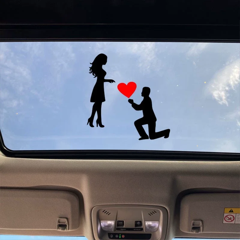 

Car sticker Proposal Car sticker 520 kneel down love personality decoration Creative body door car rear windshield sticker