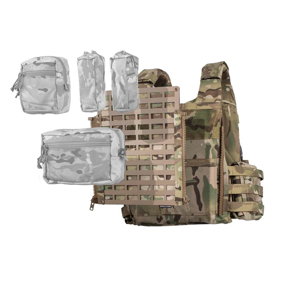 Tactics Sports LV119 Overt Outdoor Vest Special Zipper MOLLE Back Plate Back Panel