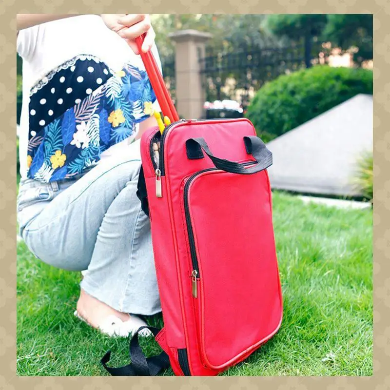 

Drum Stick Storage Bag Cotton Thicken Portable Musical Percussion Sticks Storage Backpack Instruments Spare Parts (Red)