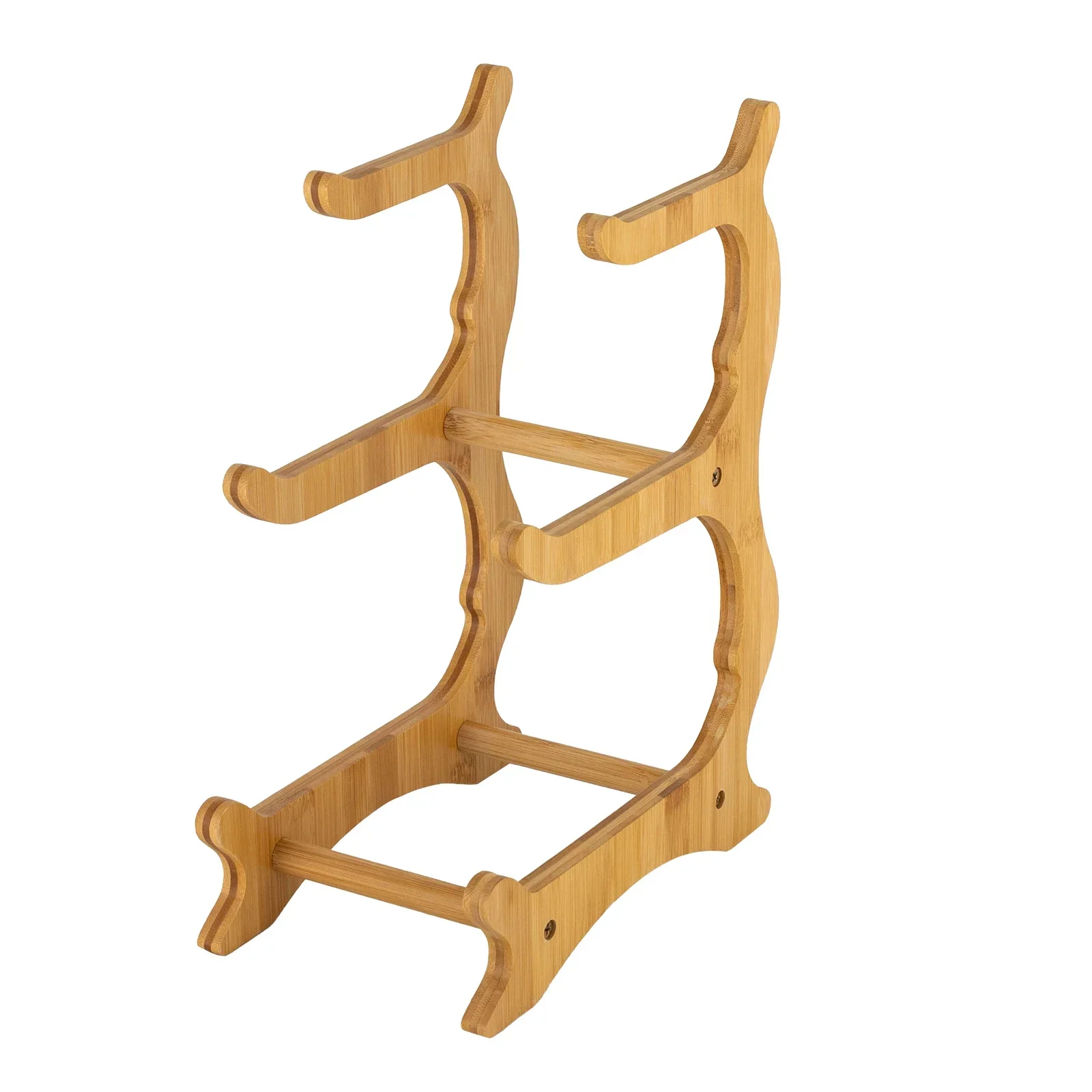 3 Tiered Ceramic Fruit Bowl Detachable Design Space Optimization Fruit Bowl with Bamboo Wood Stand for Fruits, Candies, Food