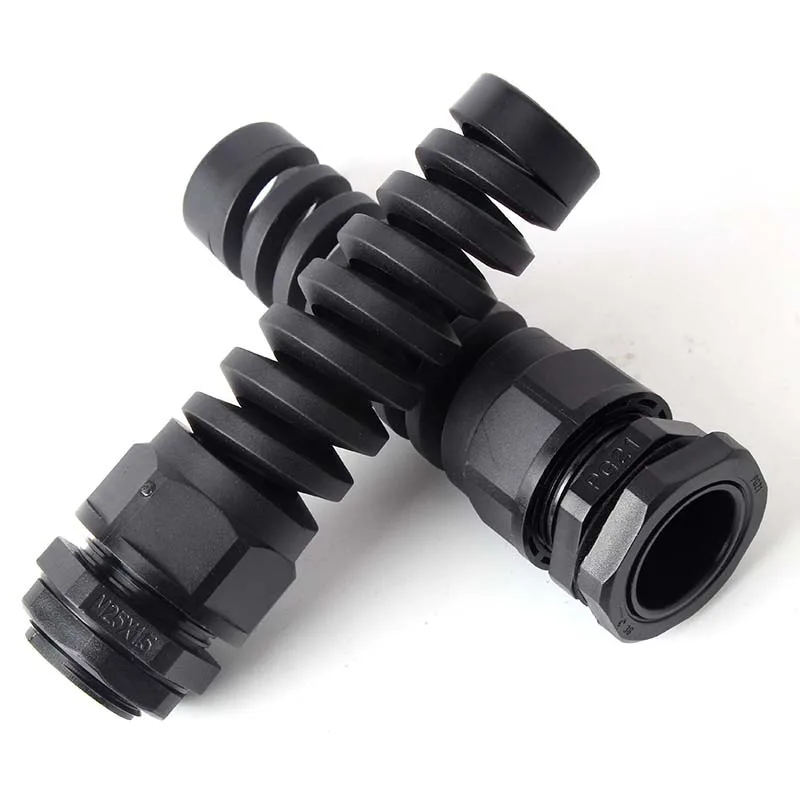 Waterproof Anti-bending Cable Gland M22 M25 M27 M20  Black White M18 M16 Plastic Screw Stress Protector Joint Connector