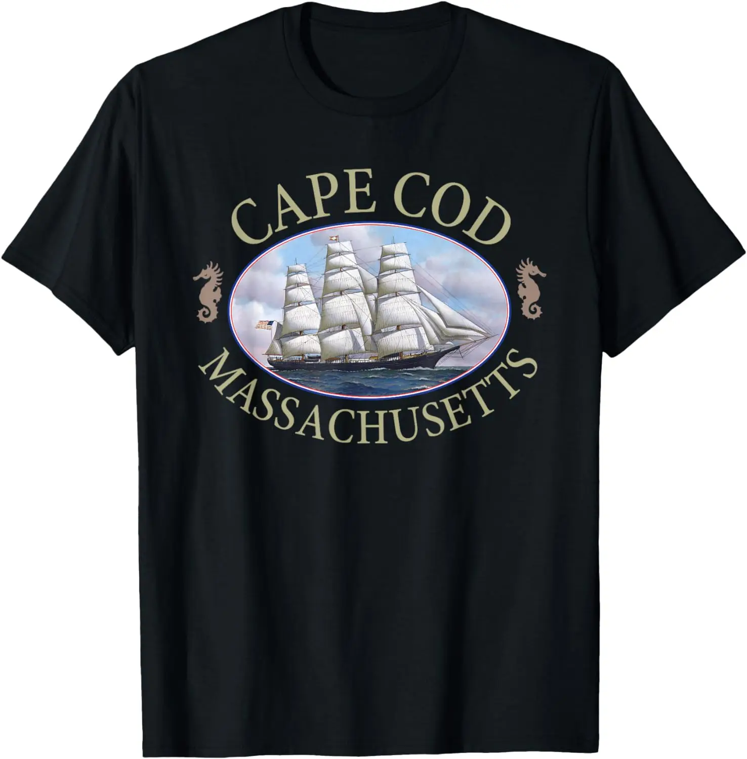 

Cape Cod Massachusetts Nautical T-Shirt