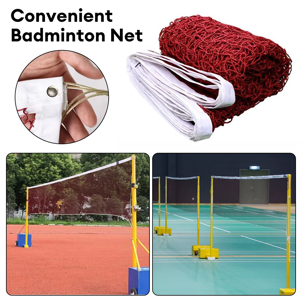 6.1mX0.76m Professional Sport Training Standard Badminton Net Outdoor Tennis Net Mesh Volleyball Net Exercise Drop Shipping