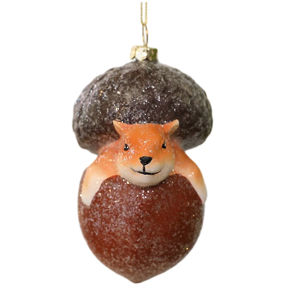 

Plastic Holiday Hanging Ornaments for Christmas Tree with Unique Hedgehog Fox and Squirrel Animal Shapes Lightweight Decor