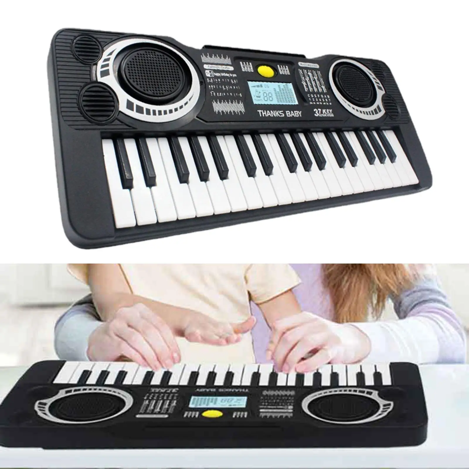 Portable 37 Keys Digital Electronic Keyboard LED Display Kids Musical Instrument Beginner Friendly Early Education Music Toy