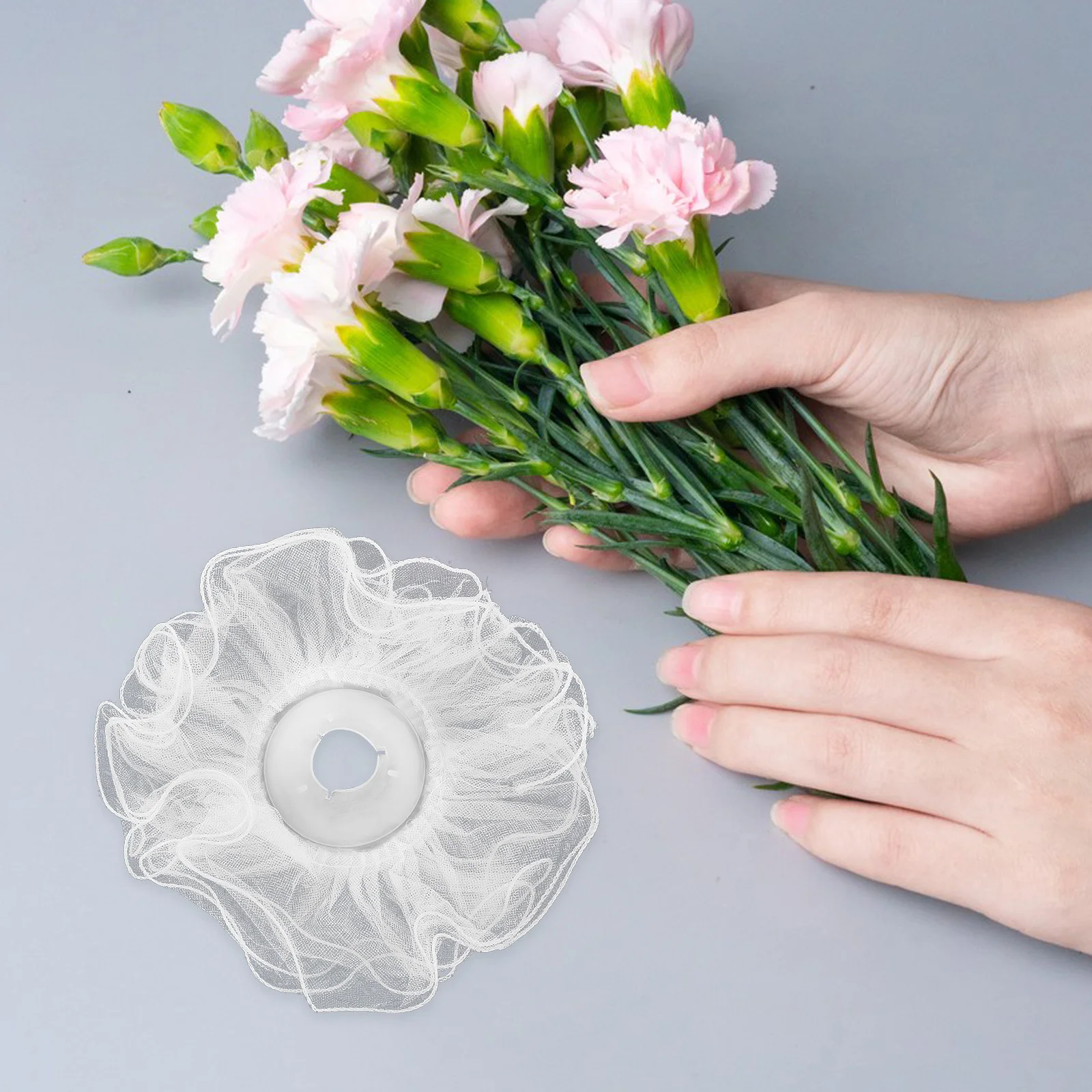 

4pcs Lace Bouquet Floral Handle Decor Floral Bouquet Accessories Lace Decorations Wedding Party Supplies Flower Shop Accessories