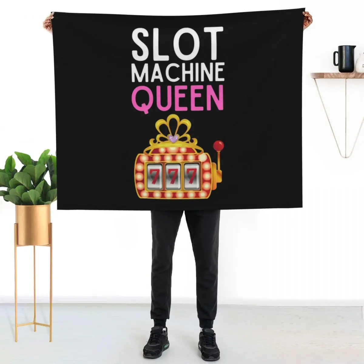 Slot Machine Queen Funny Casino Design For Women Casino Lover Slot Machine Queen Throw Blanket Beach For Baby Blankets