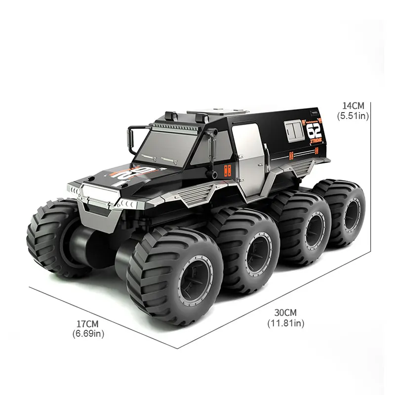 2.4G Wireless Controller Romote Eight Wheel Stunt Amphibious Off Road Car Water Toy for Boys Birthday or Holiday Gifts
