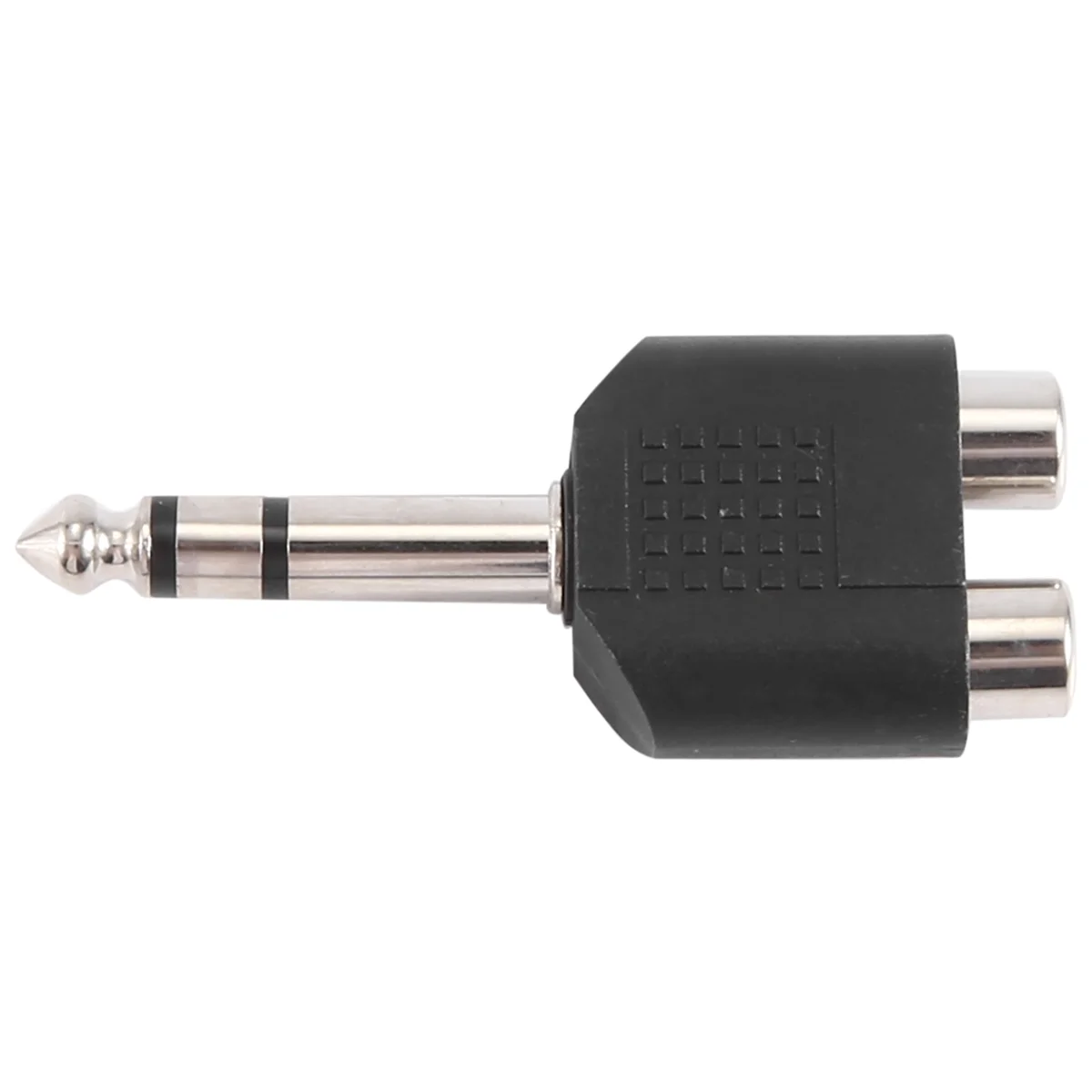 A98T6.35mm 1/4 polegadas macho estéreo para 2 duplo RCA fêmea Y divisor conversor adaptador de áudio