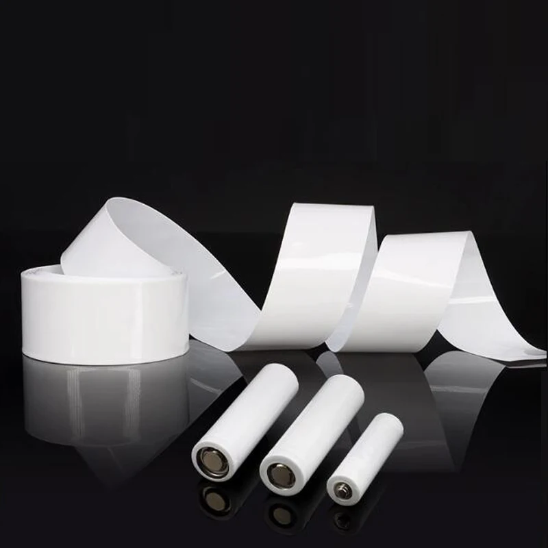 White PVC heat shrinkable tube 18650 21700 lithium battery pack insulation protection packaging film shrink tube