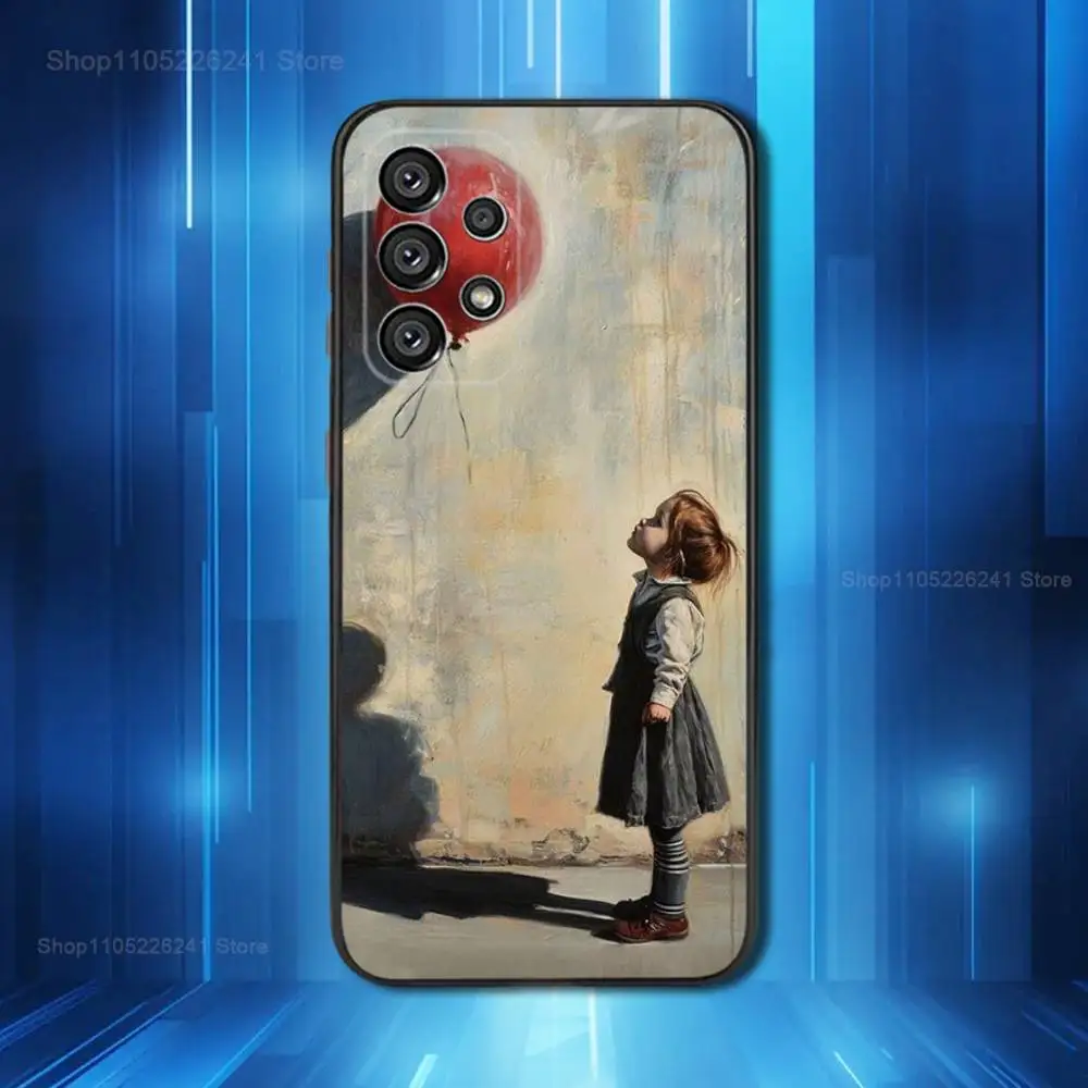 Etui na telefon Art E-Edward H-Hoppers do Samsung Galaxy A73,31,32,72,41,53,52,71,22,5G,Note,J7,8,9 Miękki czarny silikonowy pokrowiec