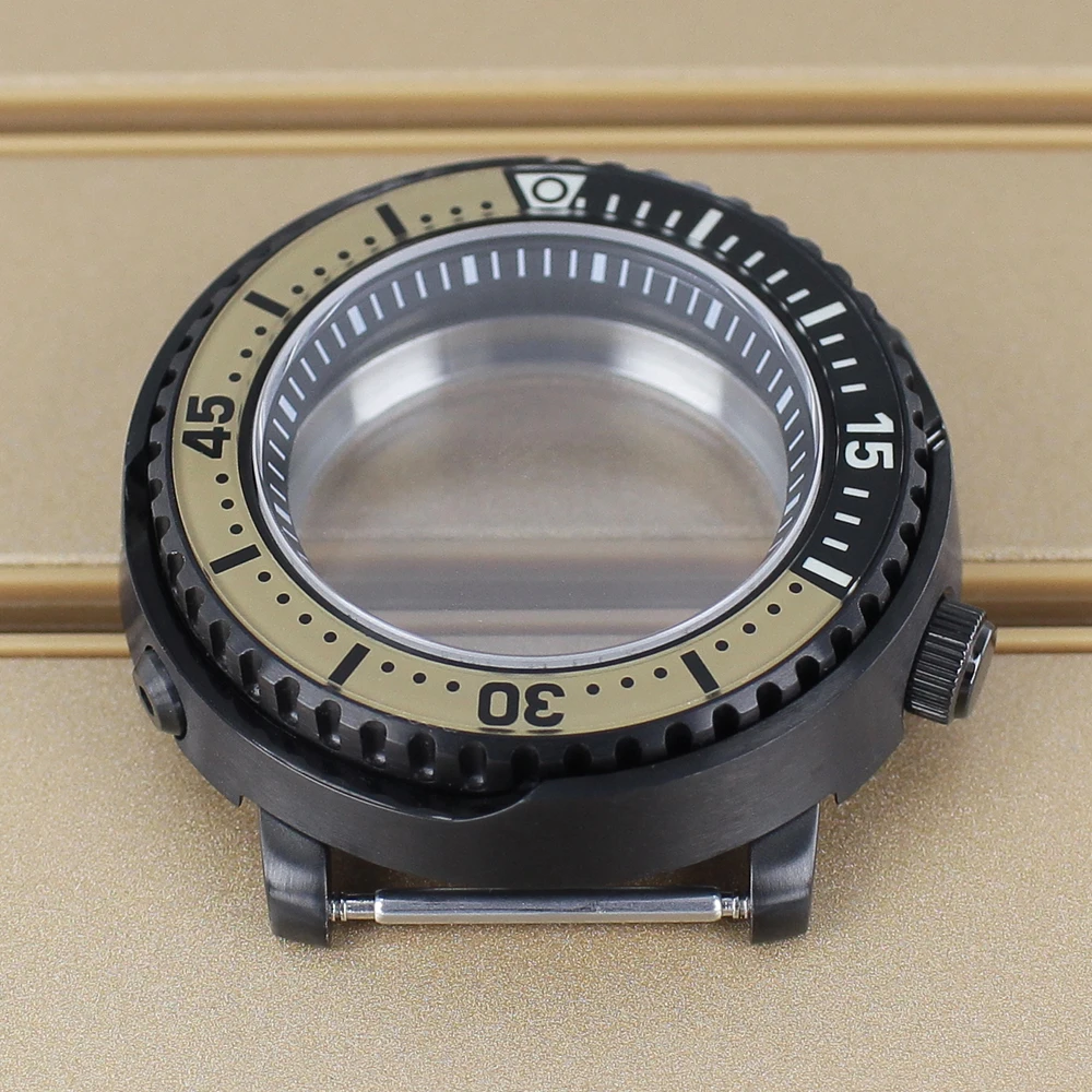 NH35 43 مللي متر ساعة رجالي استبدال حافظة C3 مضيئة الحافة ل Mod Tuna المعلبة Seiko NH35 NH36 NH34 NH38 Movt 20ATM ساعة إصلاح أجزاء #4