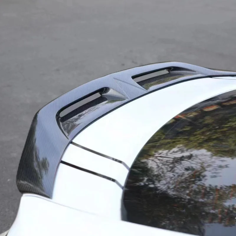 For Morris Garages MG6 Gloss Black 100%Real Carbon Fiber Highquality Rear Spoiler Trunk Lid GT Style 2017-2024