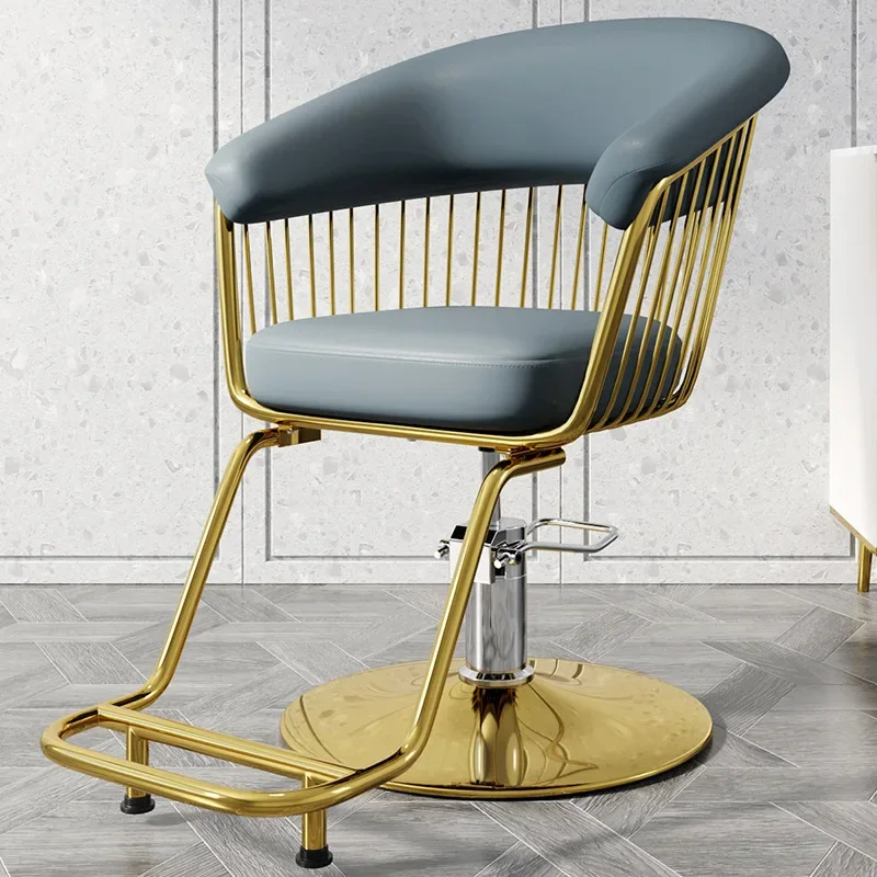 Modern Salon Furniture Hair Salon Makeup Chairs Gold Hairdressing Chair Women Comfortable Styling Chairsbarber chair hair salon