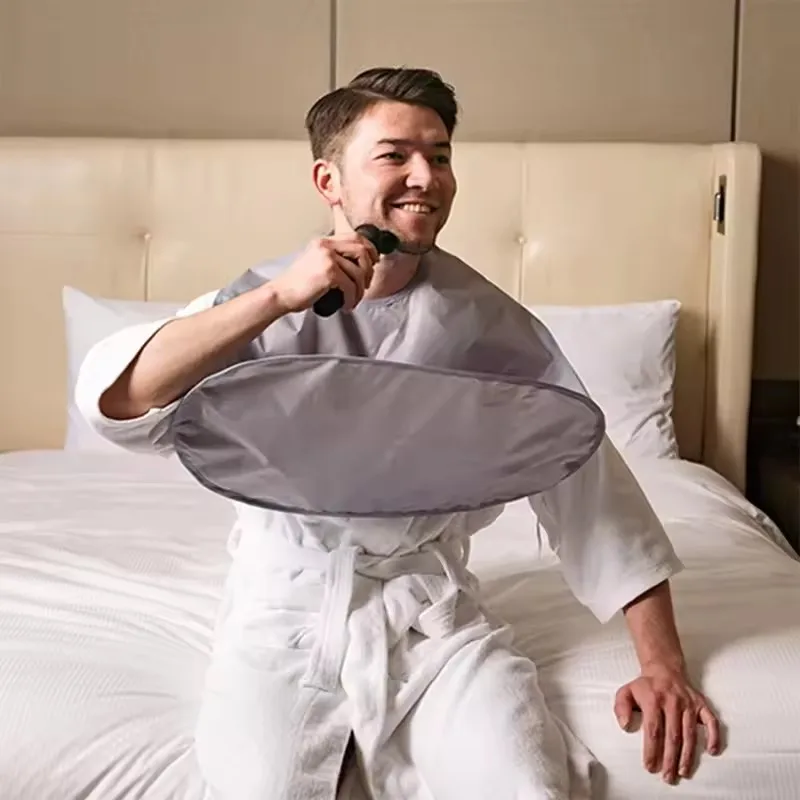 Men Beard Shaving ApronWaterproof 3D Shave Sheet Folding Facial Hair Catcher Beard Trimming Apron Grooming Cloth Gift For Man