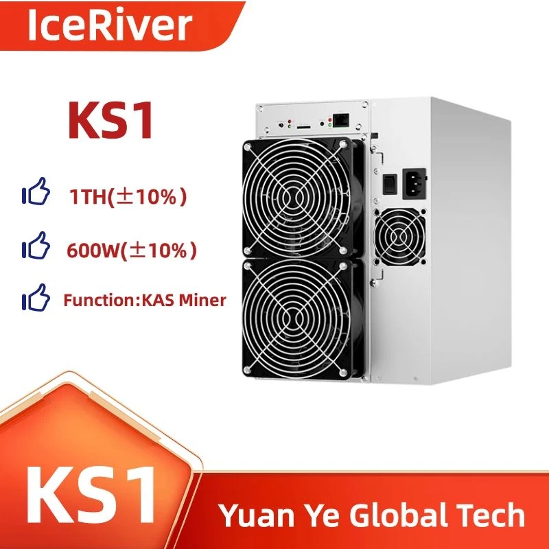 ICERIVER KAS KS1 1TH 600 Вт, алгоритм KHeavyHash для майнинга с блоком питания