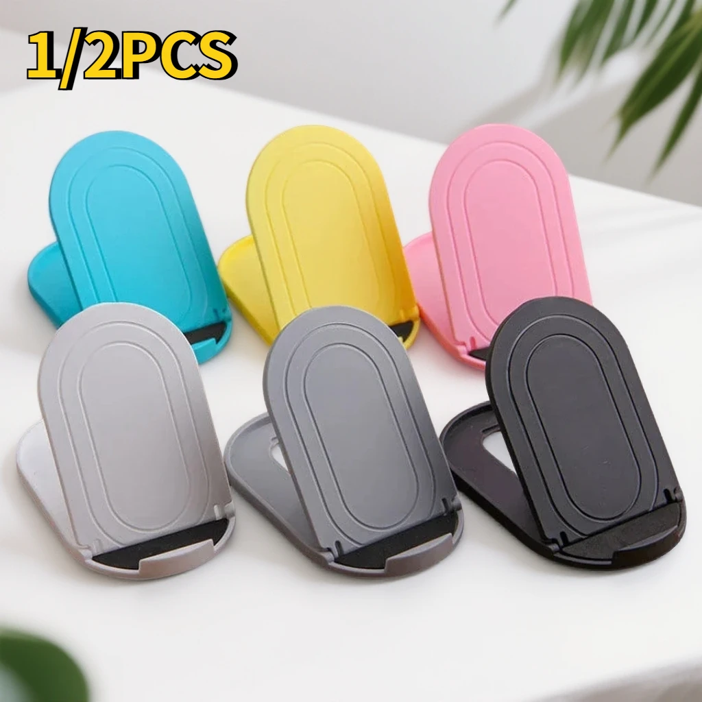 

1/2PCS Mobile Phone Stand Foldable Desktop Stand Adjustable Portable Universal Tablet Phone Holder Smartphone Bracket 6 Colors