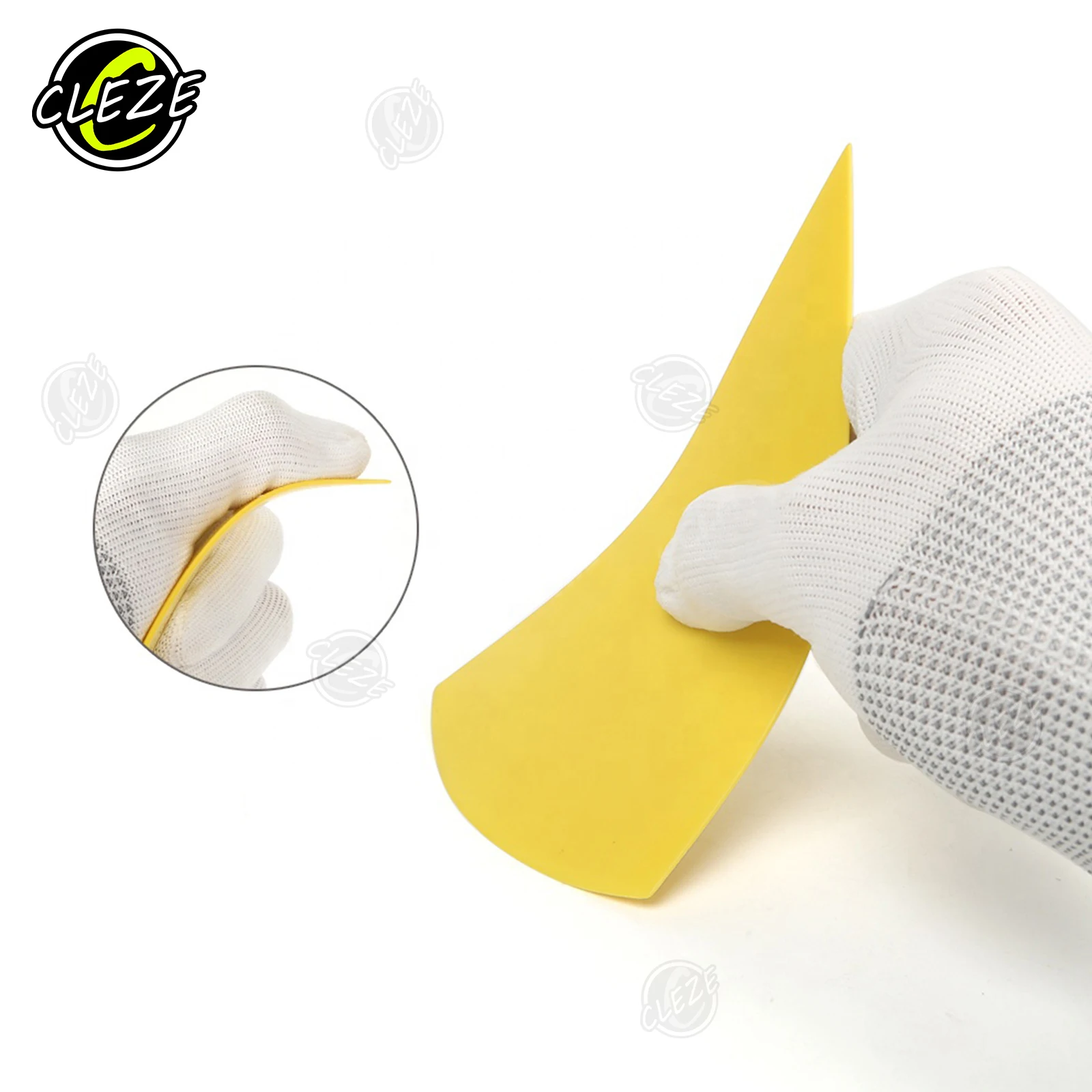 CLEZE Soft Plastic Contour Squeegee for Car Vinyl Wrap PPF Window Glass Tint Film Installation Body Wrapping Tool