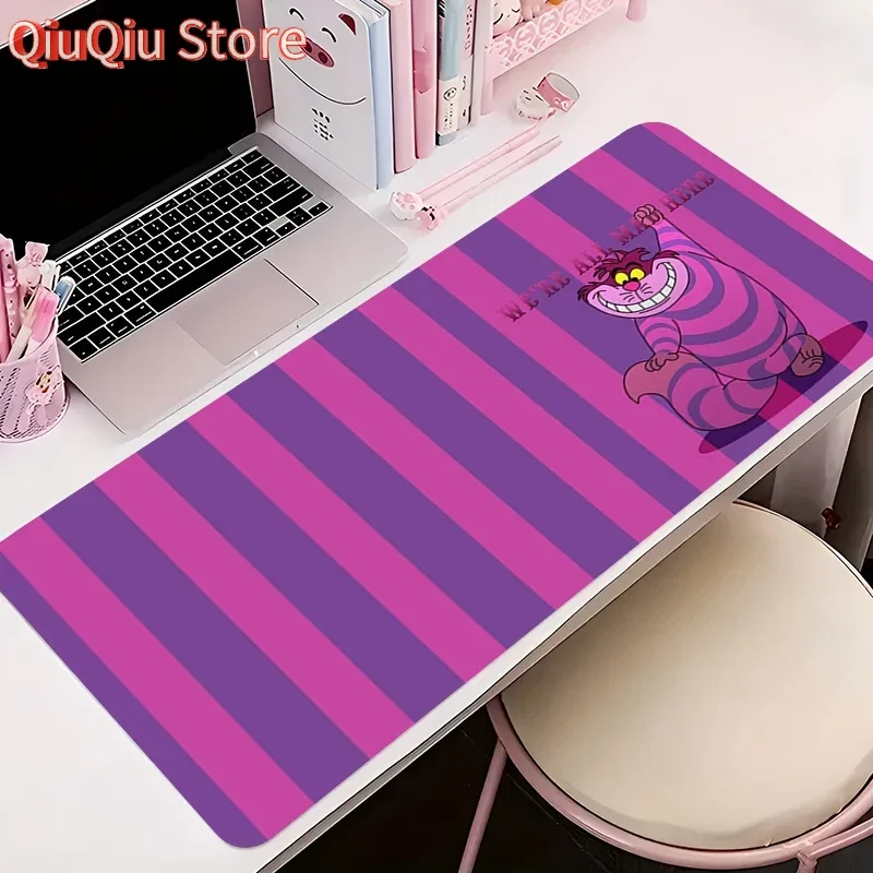 لوحة ماوس مطبوعة ملحقات الألعاب حصيرة مطاطية للألعاب حصيرة مكتبية أنيمي C-cheshire Cat Alice In Wonderland حصيرة لوحة المفاتيح