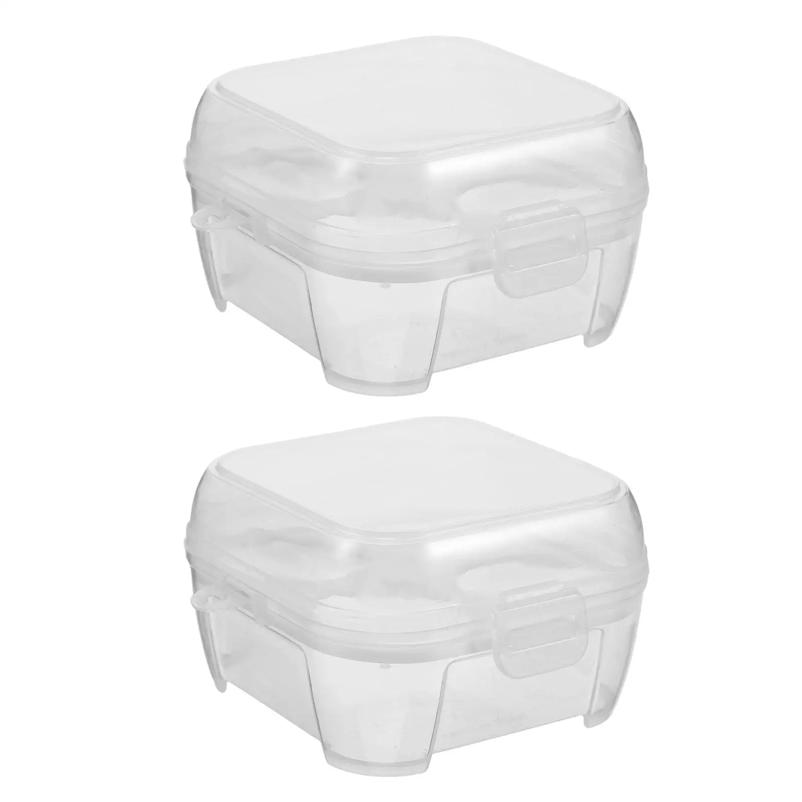 2Pcs Outdoor Egg Storage Box Shockproof Portable Transparent Plastic Holder for Camping Travel Egg Containers with Lid