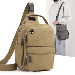 Mochila de lona retro para senderismo – Bandolera cruzada hombre