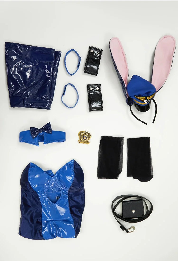 

2026 new Zoo cos topia Judith Laverne Hopps Cosplay Costume Bunny Girl Jumpsuit Halloween Carnival Party Outfit Women HCos
