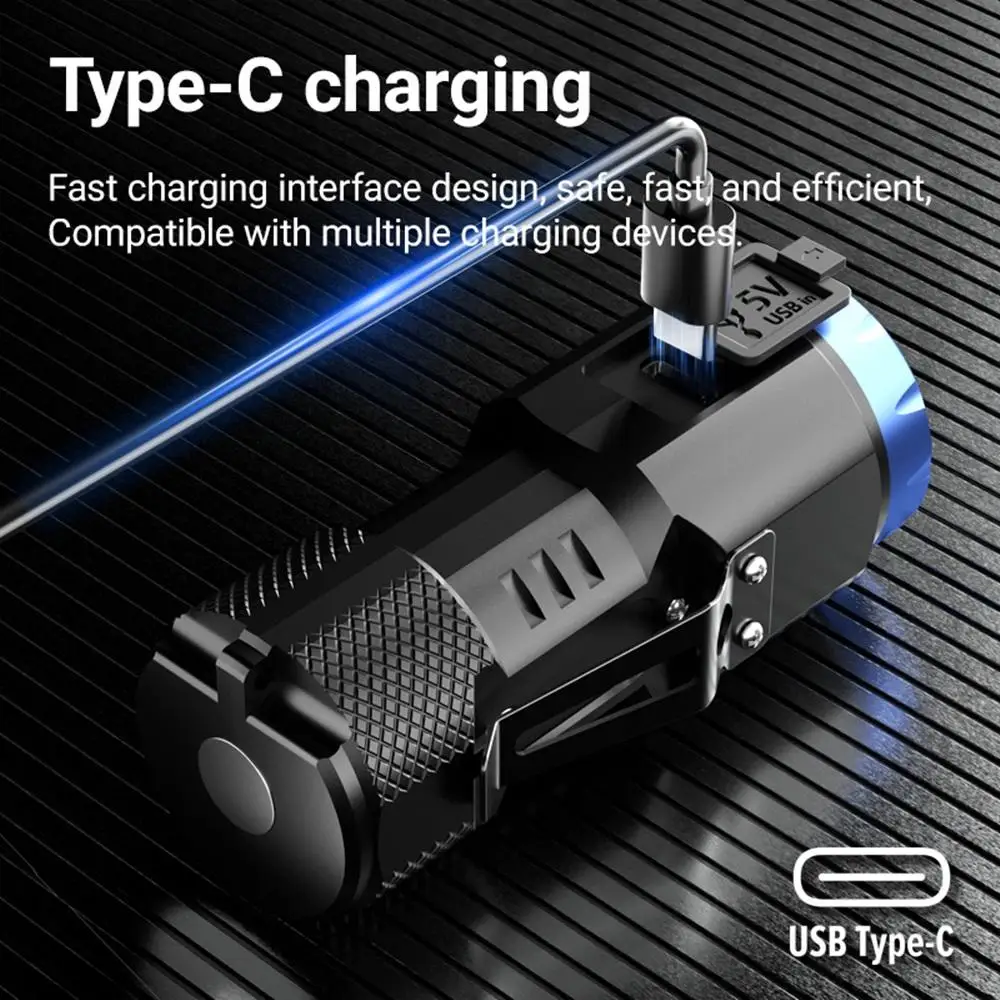 

New High Bright Flashlight Portable Mini Palm Light Usb Charging 8x Led Flashlight For Camping Hiking Fishing Pocket Work Lights