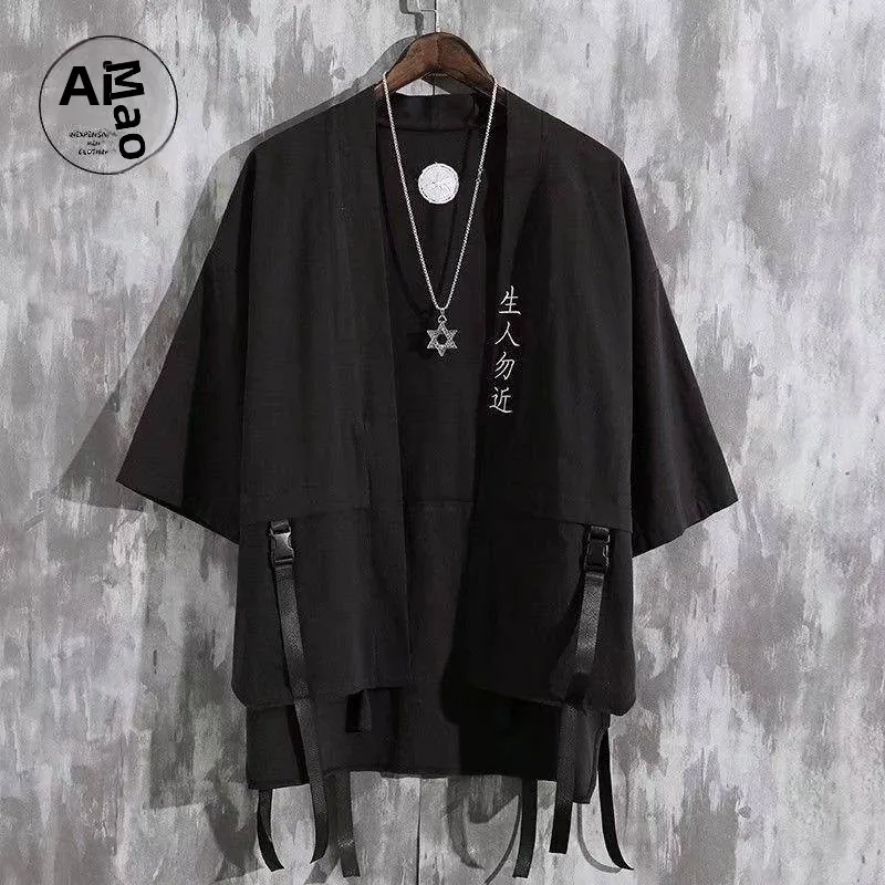 

Men's Summer Thin Hip Hop Style Loose Coat Functional Windbreaker Casual Fashionable Outerwear Spring Autumn Seasonal Wear