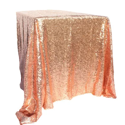 10pcs Gold Wedding Shining Glitter Sequins Table Cloth Banquet Hotel Tablecloth nappe de table rectangulaire Party Table cover