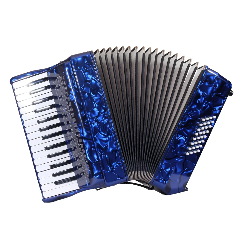 Professional Diatonic Adult Graded Performance Beginner Keyboard Instrument 30 Keys 32 Bass ABS Matte Aluminum Box Accordion