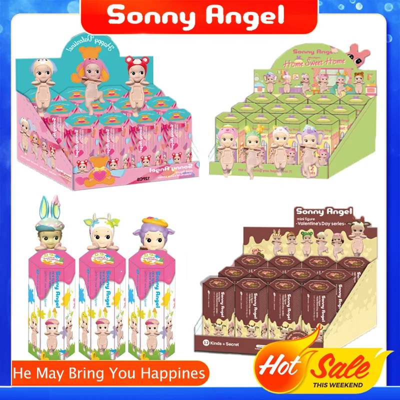 ソニーエンジェルシリーズ-アニメ人形のおもちゃ,ミステリーボックス,置物モデル,装飾品,かわいい,車のアクセサリー,クリスマスの装飾品