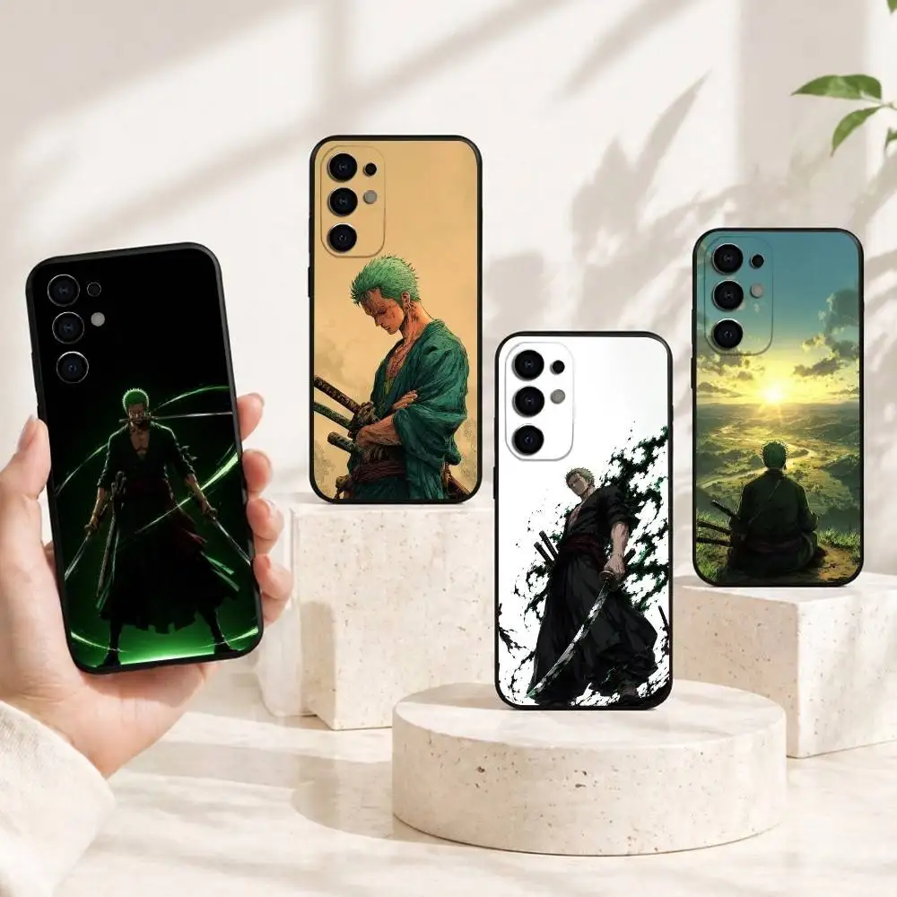 One Piece Roronoa Zoro Phone Case For Samsung S25,S24,S21,S22,S23,S30,Ultra,S20,Plus,Fe,Soft Silicone Black Cover