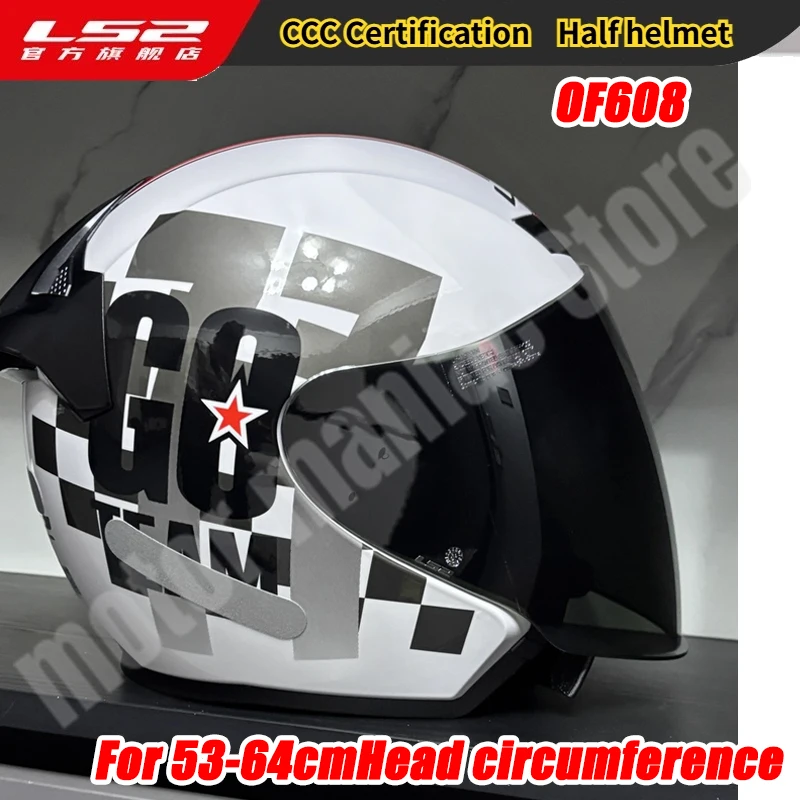 

LS2 OF608 Мотоциклетный полушлем большого размера для мужчин и женщин Мотоцикл Электрический автомобиль Педаль 4/3 Шлем Capacetes Para Moto