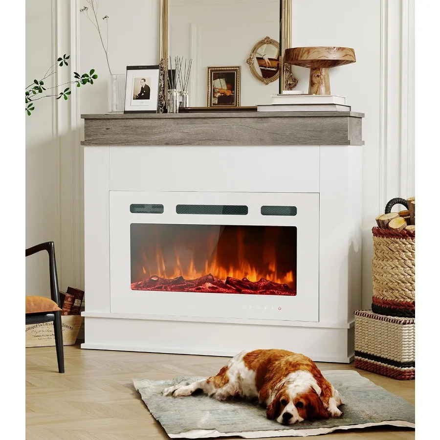 Inserto per caminetto elettrico con 12 colori LED e pietre realistiche per ambiente soggiorno 1500W 750W Heati