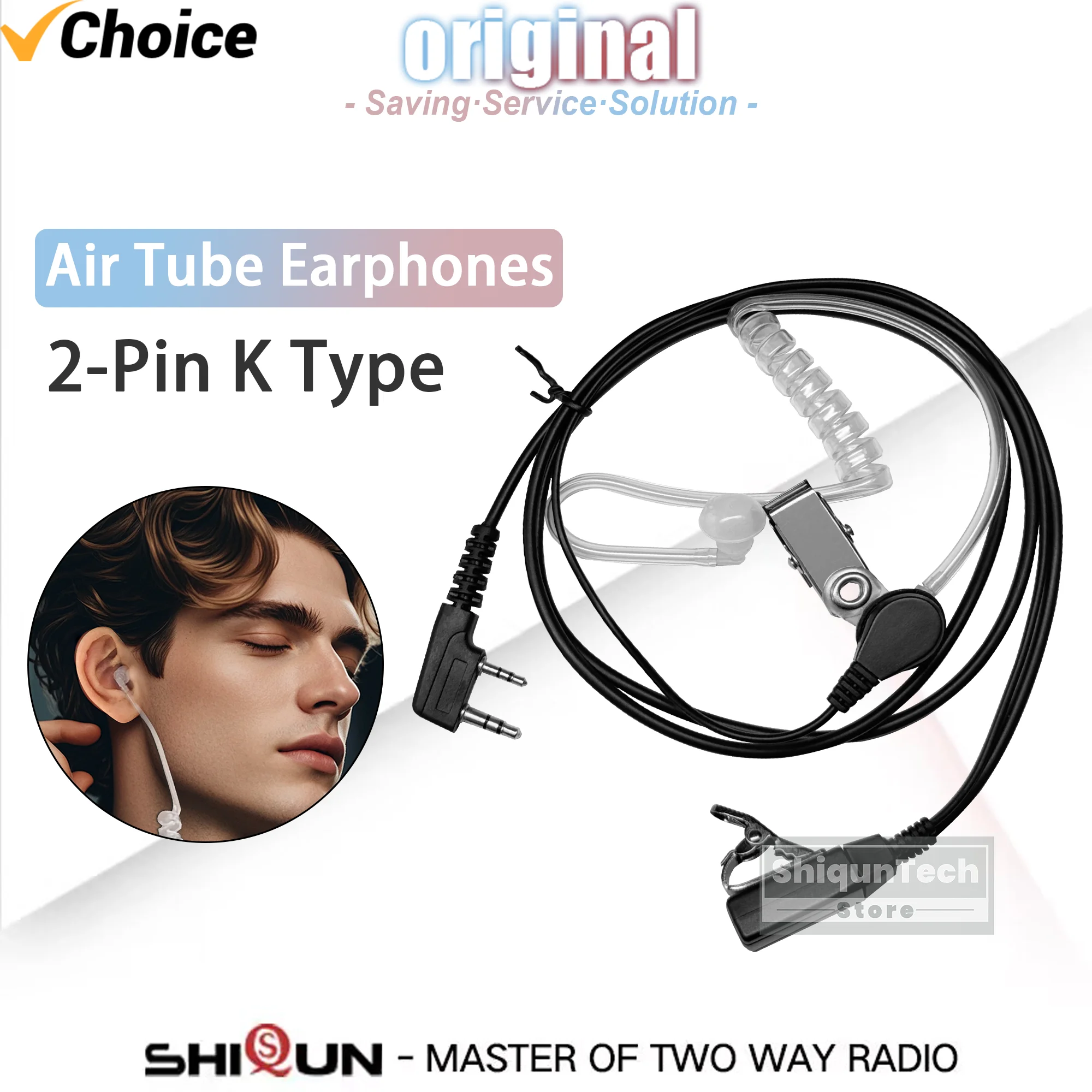 Baofeng UV5R Acoustic Earphone Acoustic Tube In-Ear Earpiece Radio Police Headphone Intercom Tube Headset For Security Bodyguard
