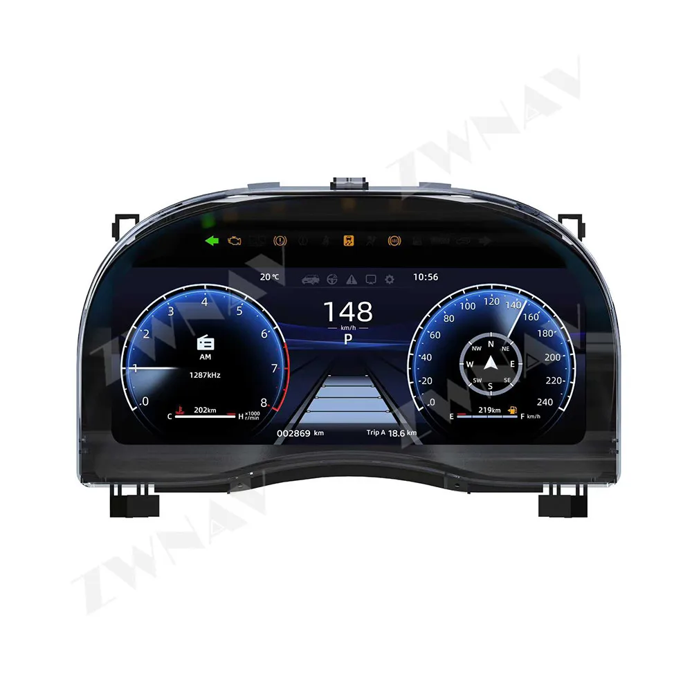 

12,3-дюймовый для Toyota Alpha 20/30 серии 2008-2023, обновление 40, автомобильный ЖК-дисплей, цифровой кластер, приборная панель, приборная панель, датчики