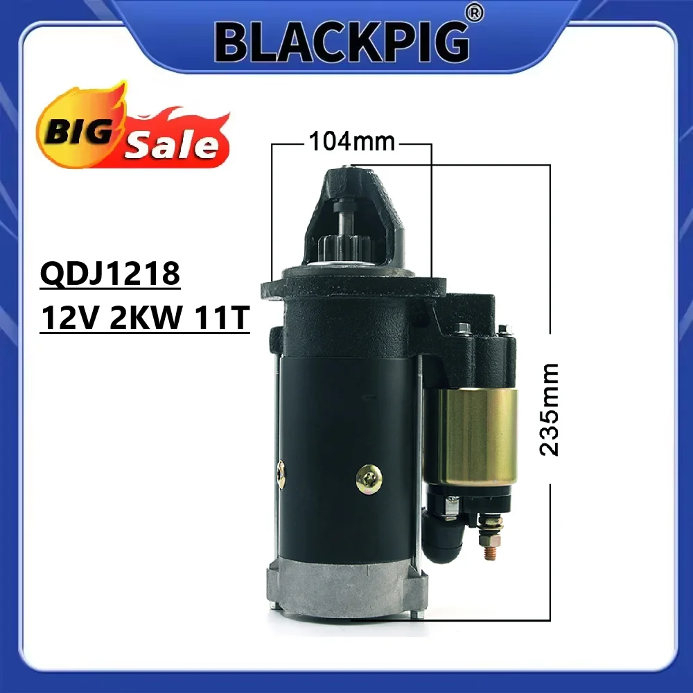 High Quality 2V98 Diesel Engine Starter Motor QDJ1218 12V 2KW 11 Teeth For Generator Parts ChangZhou HAI RUN Motor Starter