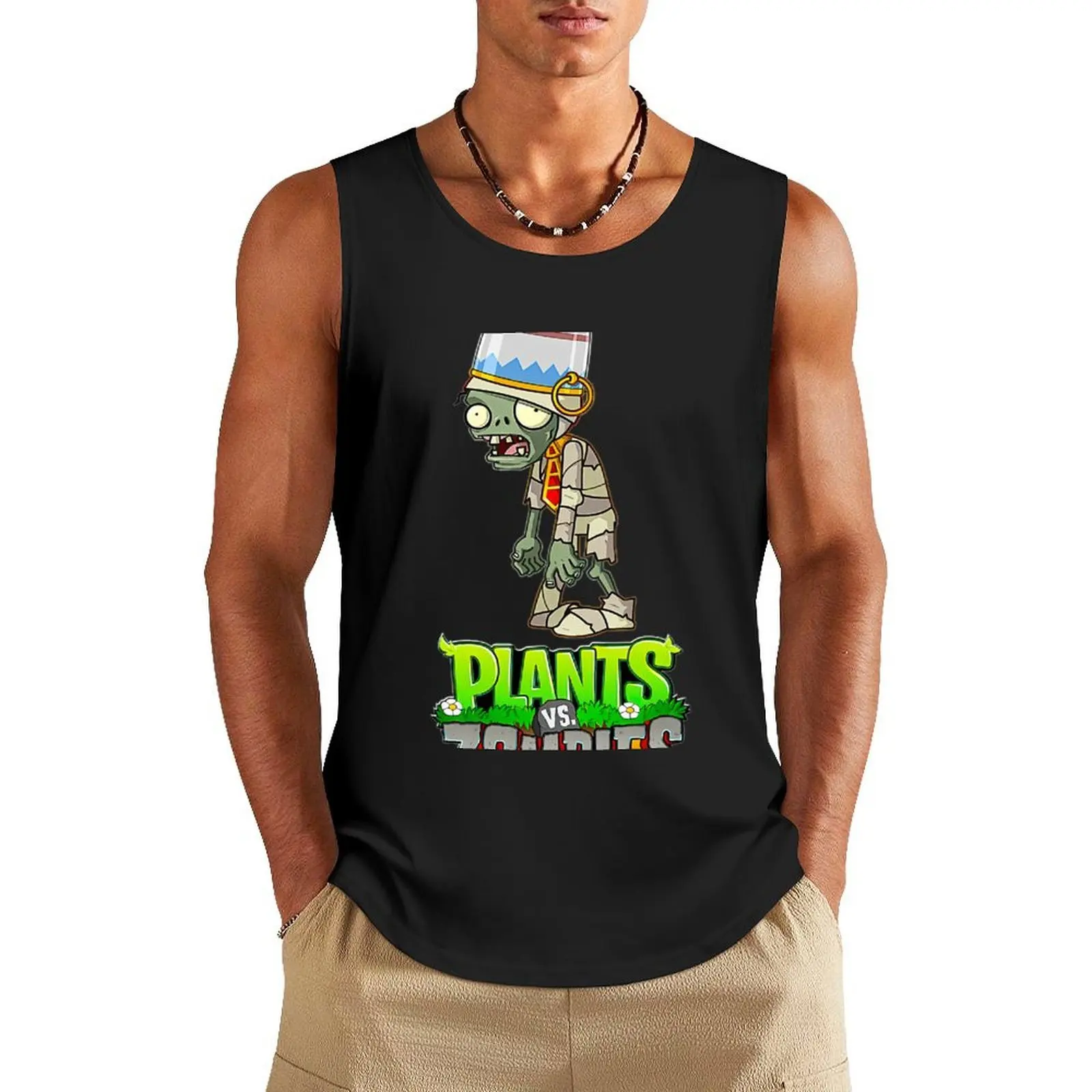 

Plants Vs Zombies Tank Top sleeveless jackets t shirt gym Men's sleeveless t-shirt