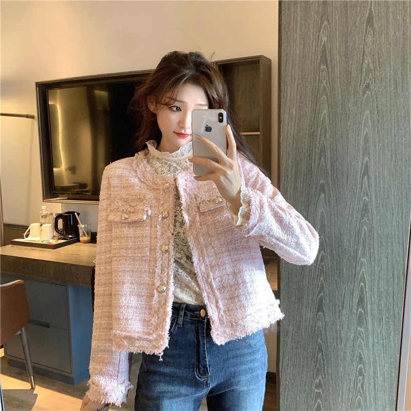 Lined Short Jacket Women's Designer Autumn New Classic Style French Socialite High-end Elegant Top Female Office Lady Coat Sweet