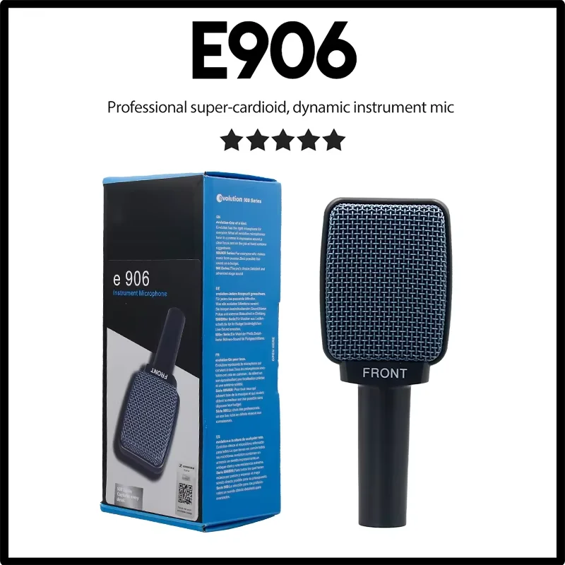 E906 Super Cardioid Dynamic Mic with Switchable Presence Filter for Drums Guitar Live Stage Studio Recording