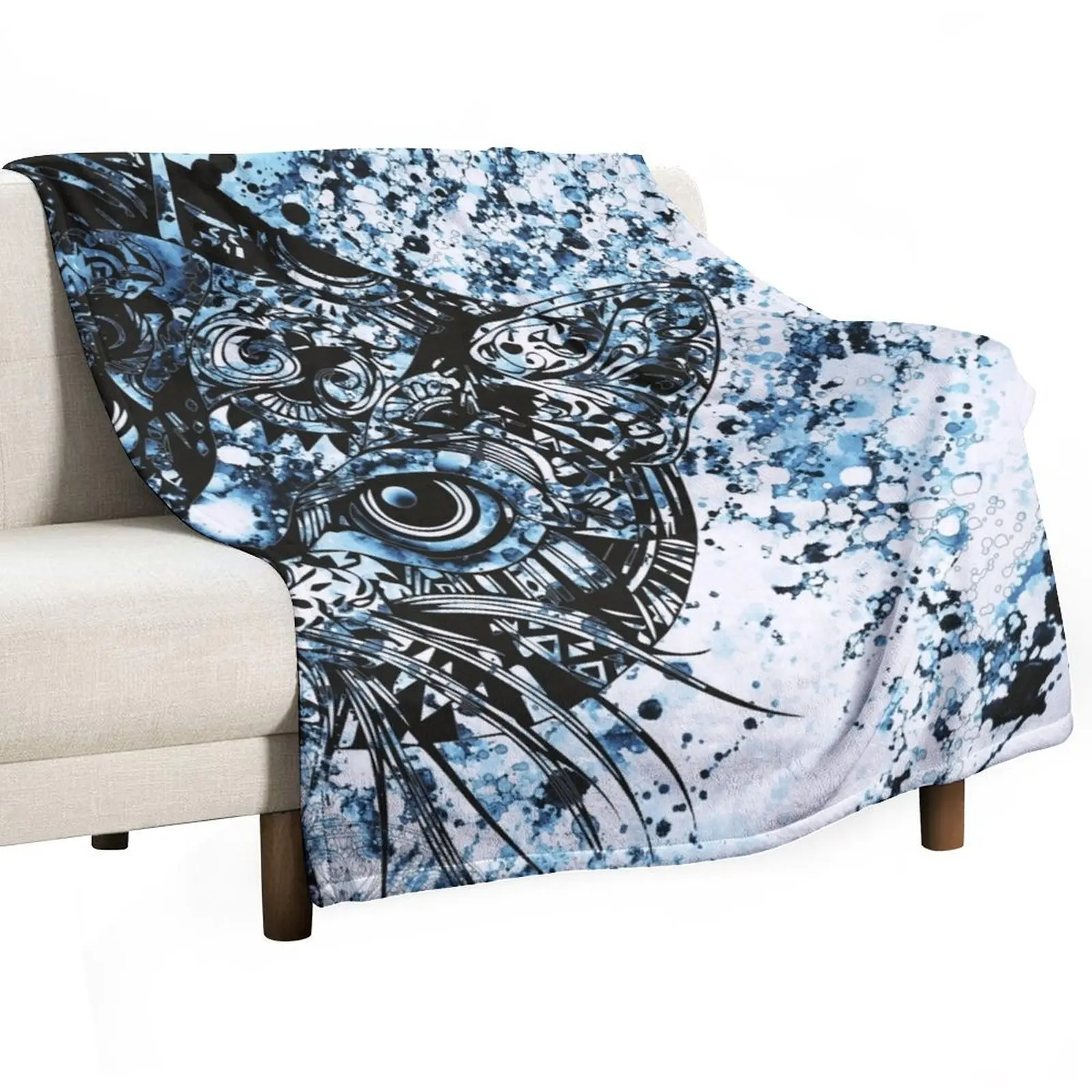 

cat mandala Pen Drawing Throw Blanket Winter beds Decorative Sofa Extra Large Throw Camping Blankets