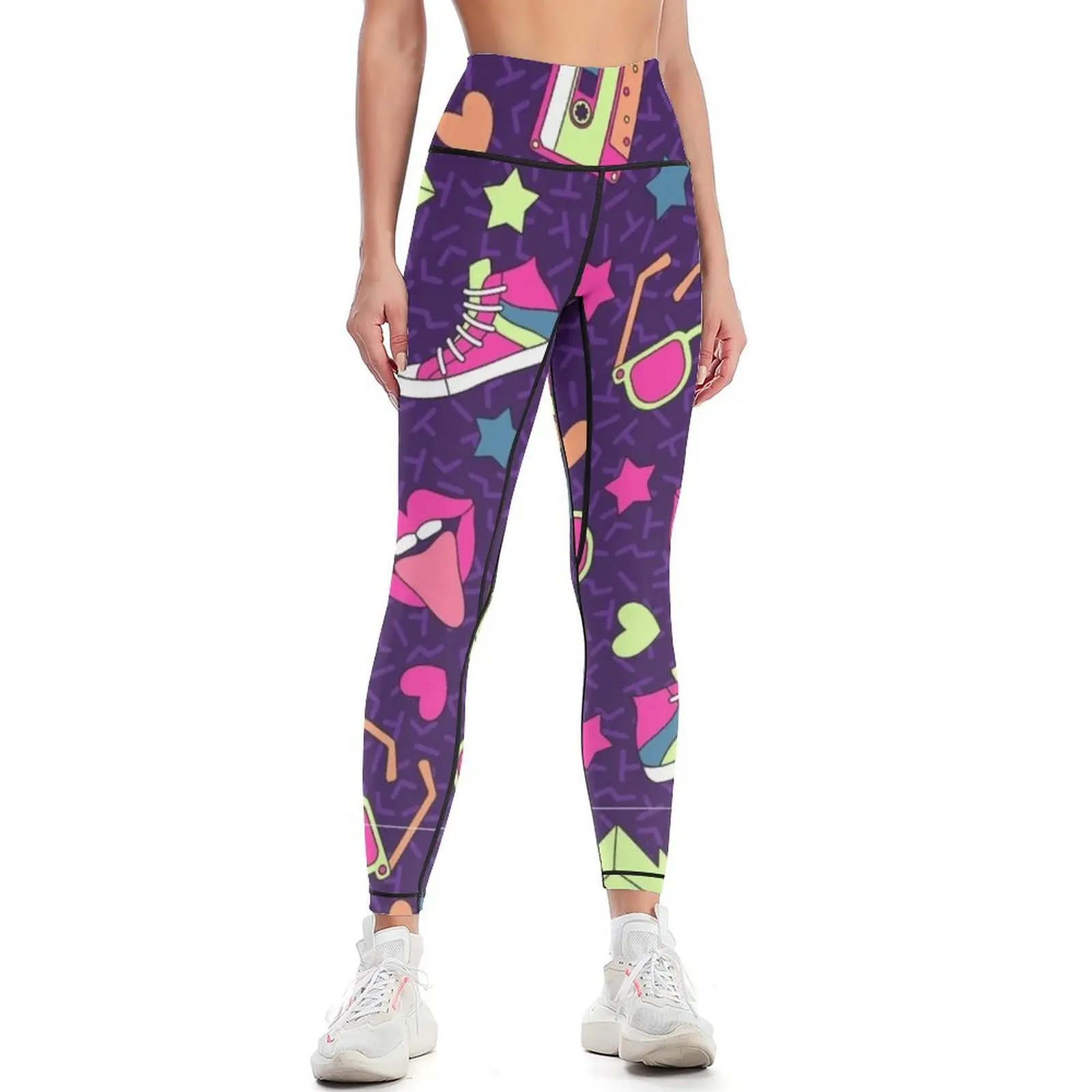 

Neon 90's Party Leggings gym clothing Jogger pants Legging sexy woman Womens Leggings