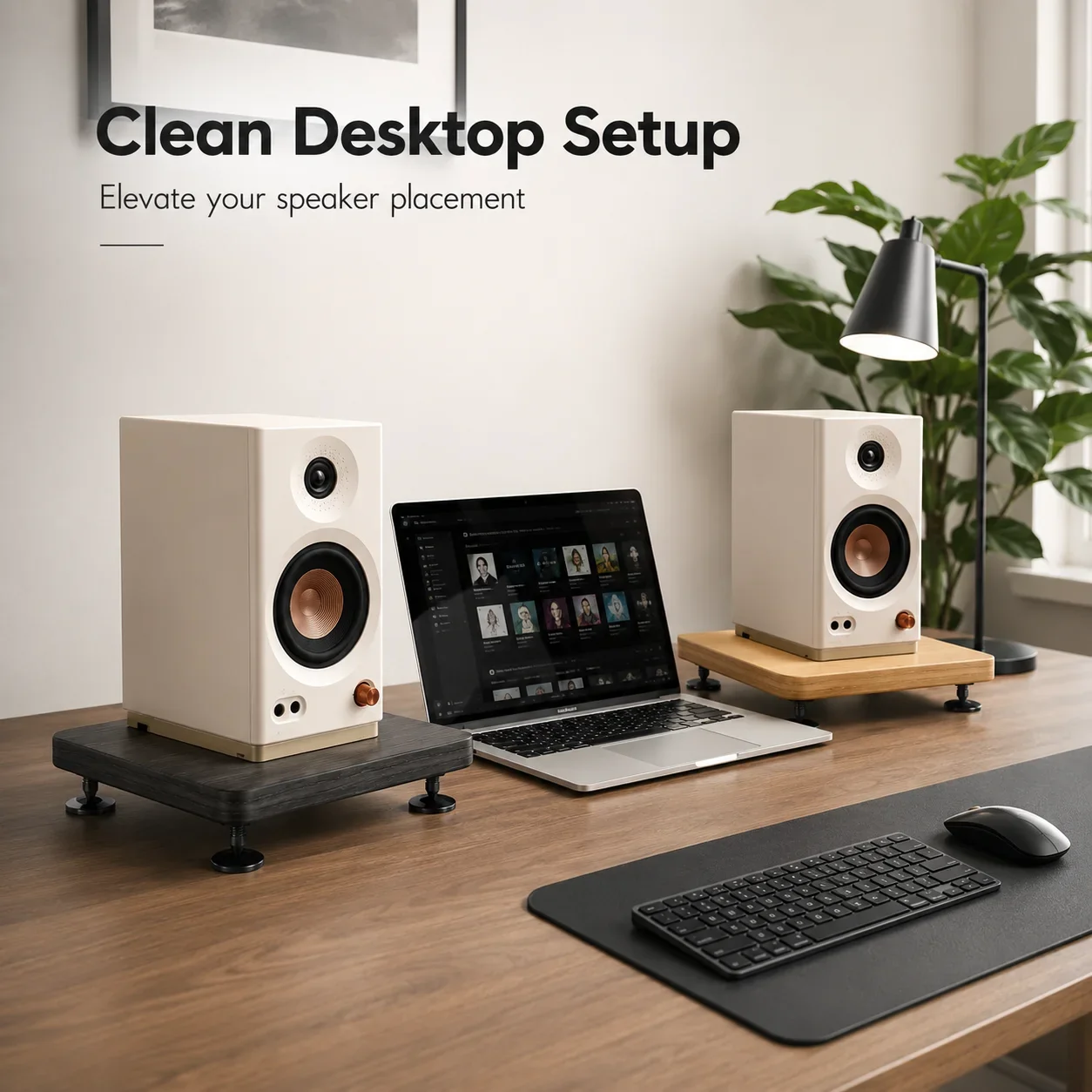 25MM Thick Speaker Stand Anti Vibration Audio Rack Isolation Pads 6.5 Inch Bookshelf Speaker Support for Home Theather Subwoofer