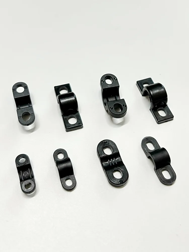 Plastic PP/PA Material Black Arch Bridge Type Pressure Line Plate Wire Fixing Base Cable Clamp Crimping Buckle Wiring Accessorie