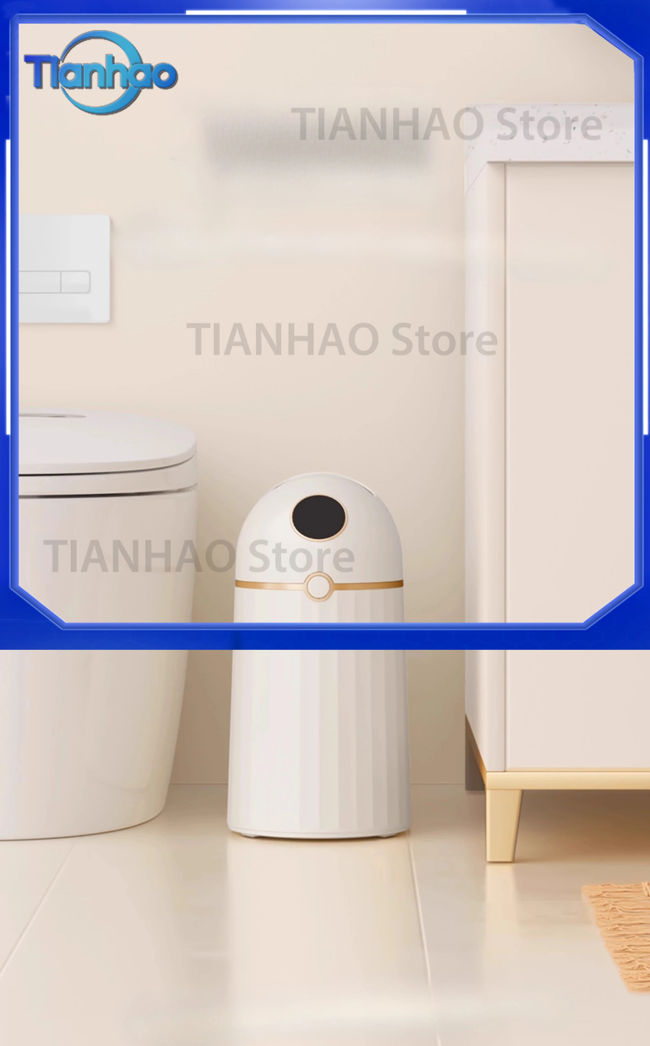 Smart Trash Can for Automatic Packing Waste Bins for Rest Room Bedroom Living Room Garbage Storage Household Cleaning